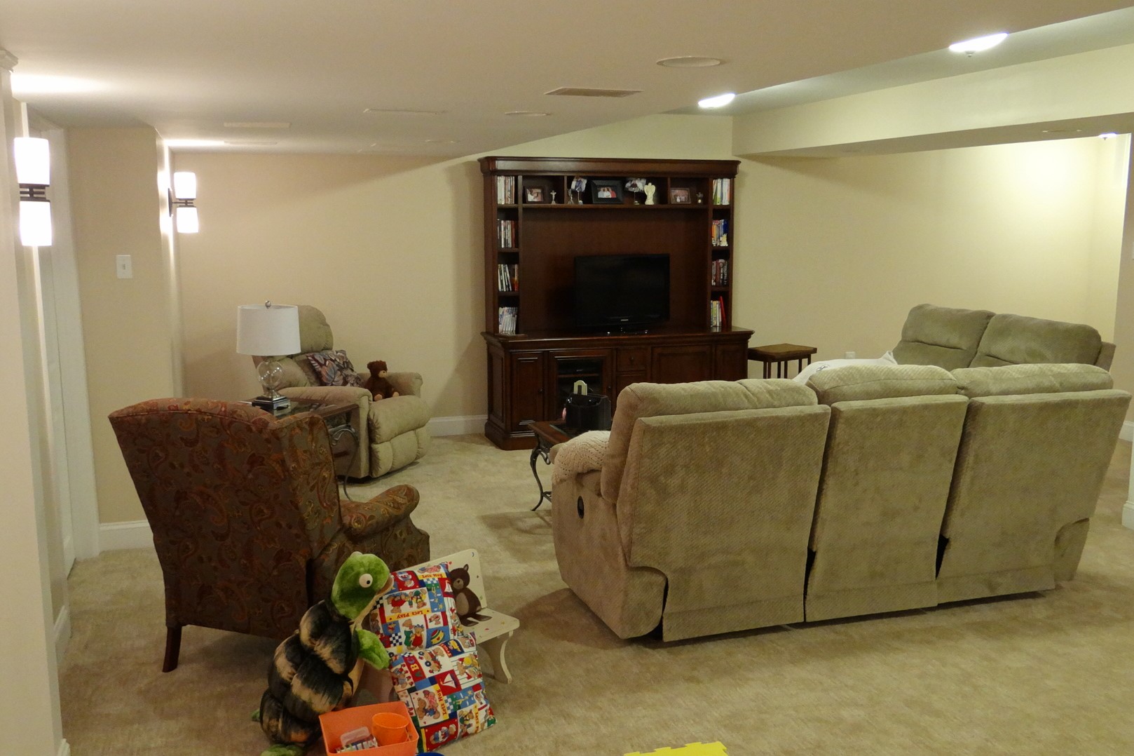 a finished basement in chester springs, pa 19425 finished by deluca construction