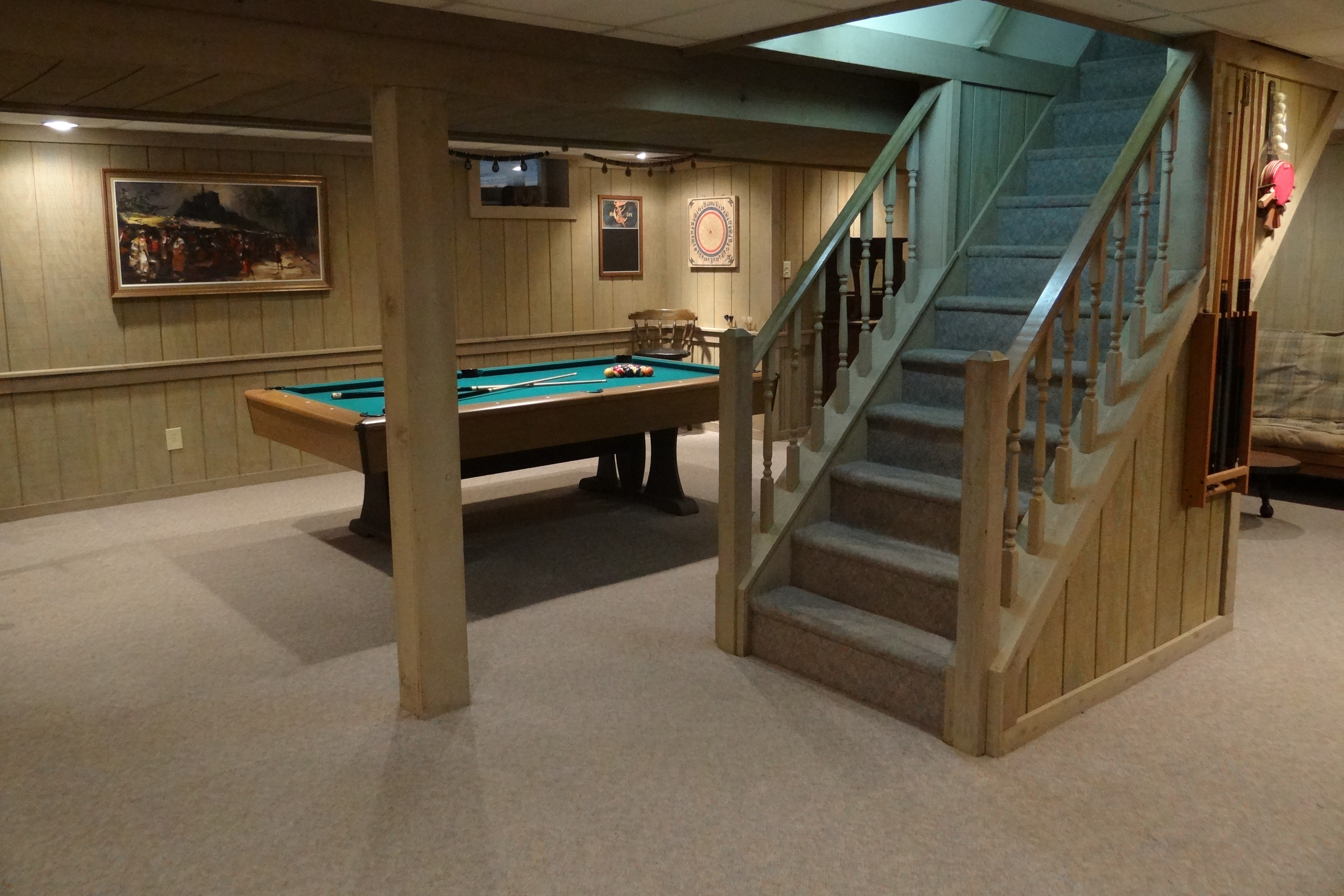 a finished basement in glen mills, pa 19342 finished by deluca construction